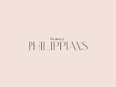 Philippians Logo Type branding design pink typography