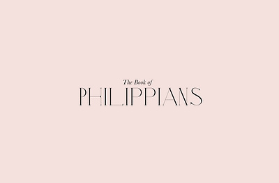 Philippians Logo Type branding design pink typography