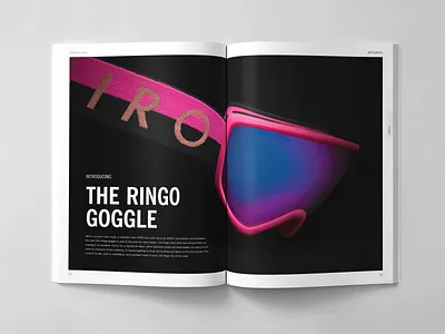 Giro Snow Catalog Spread action sports art direction catalog catalog design condensed font design font giro goggle news gothic print santa cruz ski snow snowboard snowboarding spread studio photography type hike white space