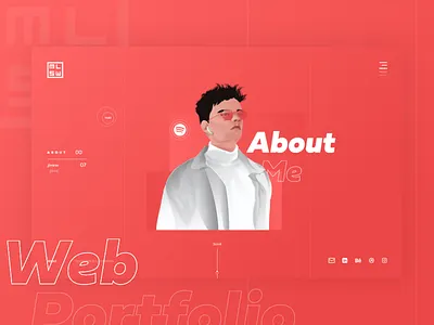 mlrse's Landing Page Portfolio adobe adobe xd design illustration portfolio portfolio design portfolio website ui ux vector
