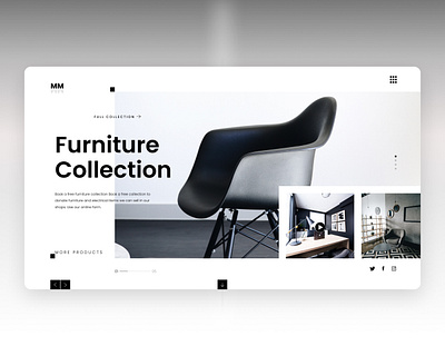 Furniture Store Page Concept adobe design furniture layout online shop page page design ui ux web website