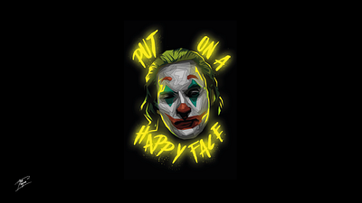 Put on a happy face adobe illustrator dccomics digital art illustration joker joker movie put on a happy face vector