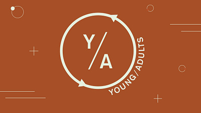 Young Adults Branding branding church church design circle logo clean design graphic design illustration logo logo design millenials minimal orange simple students young adults youth