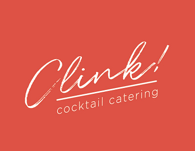 Clink // a cocktail catering company branding catering clean clink cocktail cocktails design food industry graphic design illustration logo logo design minimal script simple typography visual design