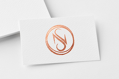 NS Metallic Foil Logo with Mockup adobe photoshop branding branding design businesscard cards ui illustration logodesign logos logotype