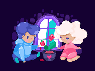 Love is character design cute design draw illustration ui