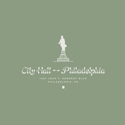 City Hall - Philadelphia branding design illustration logo typography vector