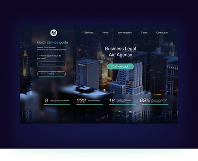 Legal Agency blur design law firm survey ui web design