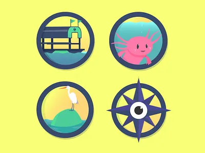 Xochimilco Spot Illustrations axolotl illustration map trajinera xochimilco