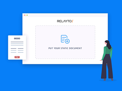 Relayto hero animation aftereffects animation animation design design documents flat hero interactive lottie motion motion design pdf presentation saas vector webflow