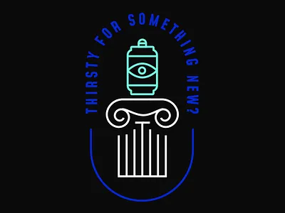 Thirsty for something new? branding design graphic graphicdesign insignias noir supplemental vector