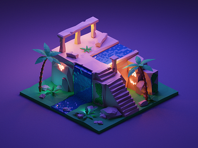 Ruin Scene 3d art 3d design 3d illustration blender 3d design illustration scenes visual