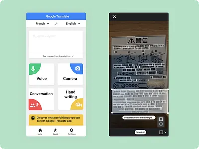 Google Translate redesign app design google google translate translate translation ui ux