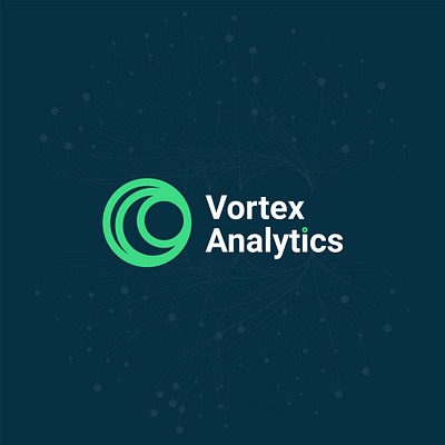 Vortex Analytics analytics brand branding green logo logo design modern