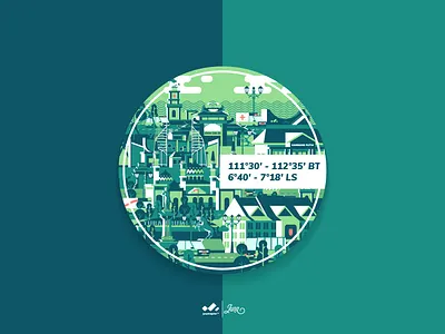 Sticker : Tuban The Mid-East of Java branding design flat illustration illustrator logo mule tuban ui ux web