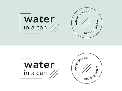 Water in a Can Branding #2 abstract badge logo brand brand identity branding logo logo design minimal modern monoline simple simple clean interface simple logo