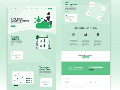 Noomy Website Landing Page UI flat landing landing page landing page design landingpage mobile ui uiux web ui web ui ux webdesign website