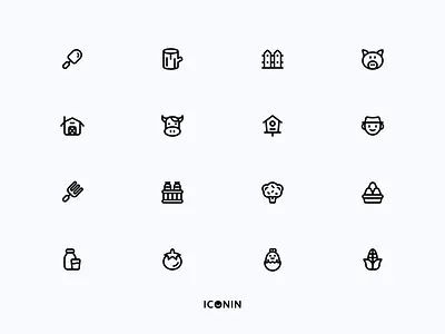 Iconin: Gardening & Farming Icon Set app icons farming flat icons gardening icon icon pack icon set iconin iconography illustration line icons