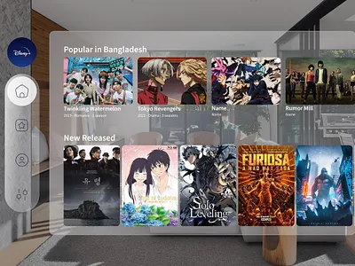 Glassmorphism Streaming Dashboard clean interface dashboard ui glassmorphism graphic design modern ui streaming app tv app design ui