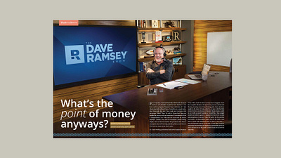 Shattered Magazine | Spread Design | Dave Ramsey magazine design publication design