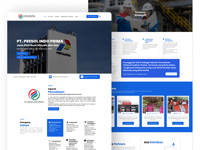 PT. Presol Indo Prima - Gas & Oil Distributor Website branding graphic design ui