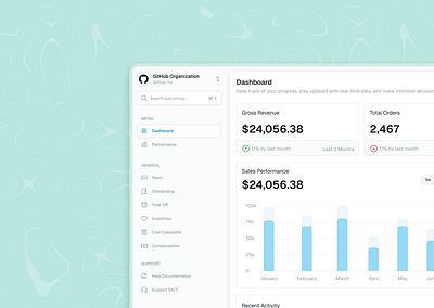 SaaS Dashboard crm dashboard design product design saas sales typography ui ux