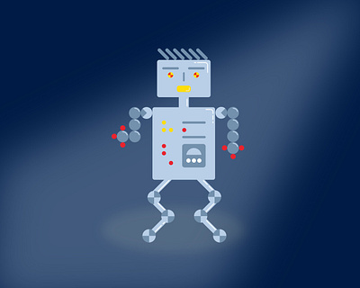 Robo - Robbo art design digital art dribbble flat design illustraion illustrator robot weekly warm up