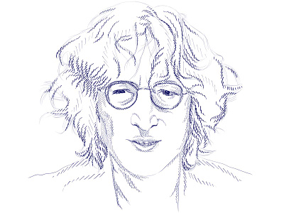 John Lennon - The Beatles 60s 70s birthday business illustration digital art digital illustration graphic design hollywood illustration john lennon pen and ink portrait sketch the beatles