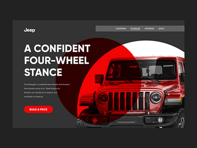 Wrangler Rubicon Reimagined car design jeep landing page reimagine uiux user interface webdesign