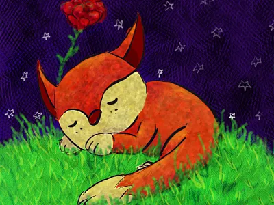 Sleep little prince illustration