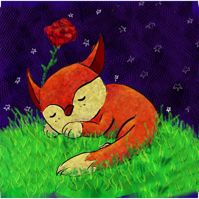 Sleep little prince illustration