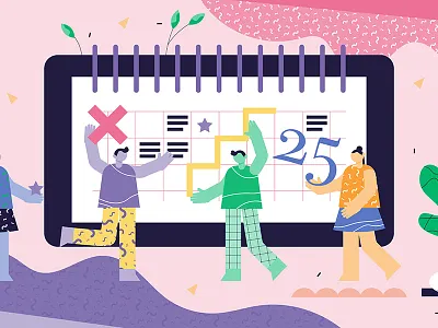 Planning Concept abstract business calendar concept date day deadline flat illustration managment marketing modern month planning project shedule strategy