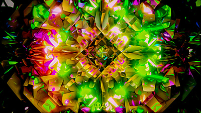 Symmetric c4d cg design geometrical