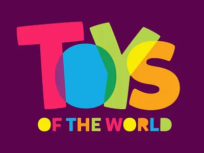 Toy store logo concept branding colorful flat logo simple toys typography vector