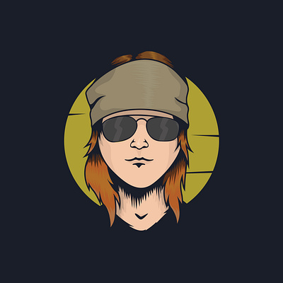 The Rockstar Face artwork design graphic design hipster illustration inspiration logo male man music musician rock rocks rockstar vector