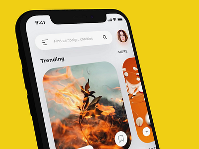 Crowdfund Campaign app Interaction animation app campaign charity crowdfund design donate donation interaction mobile principle ui
