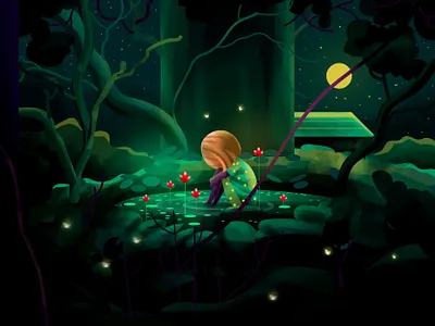 night creative design green hiwow illustratio illustration instagram design love muhamed sajid vector