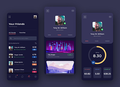 DARTSLIVE App Redesign Concept 02 adobexd app dark dark ui dart dartslive dashboard design interface ios ui ux