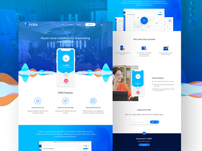 IVES Landing Page call home interface interface ui landing landingpage layout minimal ui ui ux uidesign uiux ux voice web web design website design website designer