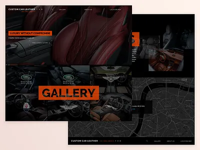 Premium-looking automotive site auto car design desktop interface interior landing photoshop premium showcase site site design typography ui vip