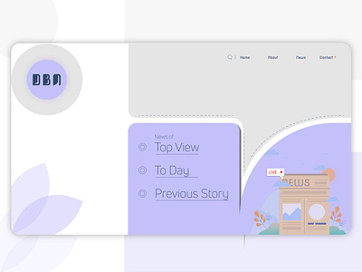 newspaper website homepage design logo minimal ui ux vector web website