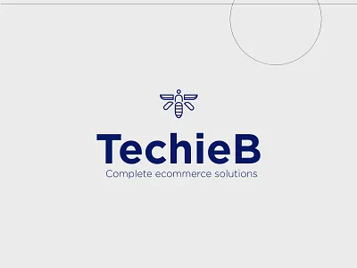 Techie B logo adobeillustrator bee brand design brand identity branding customer design ecommerce illustration logo logotype minimalism typography