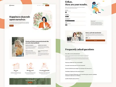 Pinekernel website beige landing landingpage nutrition pine pinecone web webdesig website