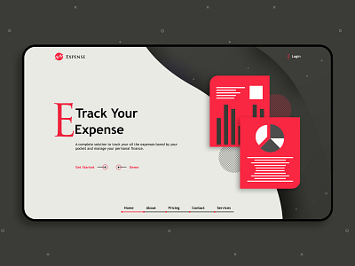 Finance Website Home Page design expense manager finance business home page design india landing page design landing page ui photoshop ui ux website design website design company website designer