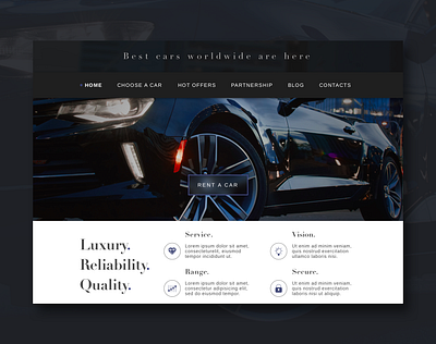 Car Rental Services Home Page car design home page luxury minimal ui ux web website