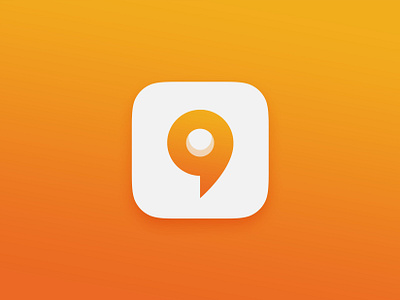 Location Identifier/Current Location Tracker app icon application icon flat design geo location ios location pin location tracker map map pi minimal simple logo