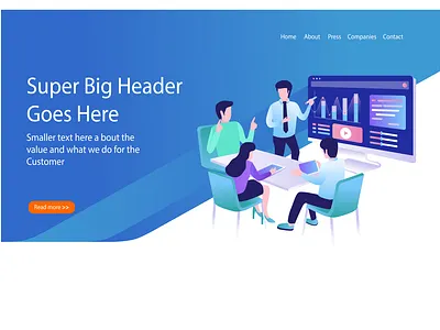 meeting and strategy business illustration business character flat design home page illustrate illustration isometric landing page meeting meetup modern strategy consulting web design webdesign