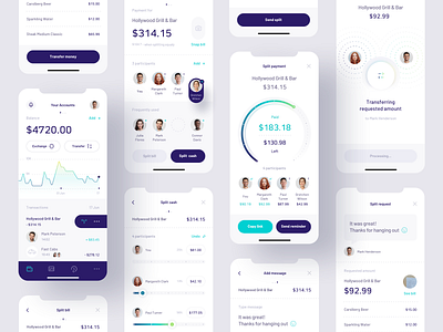 Payment Splitting app app banking finance fintech mobile mobile ui payment split payment ui ui design