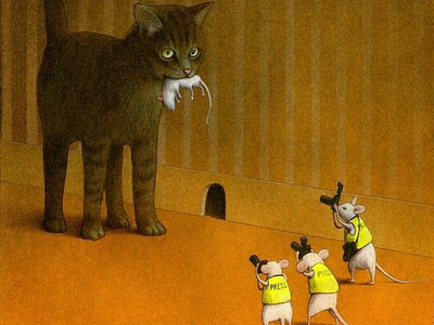 A Little Story Of Press design illustration rats press