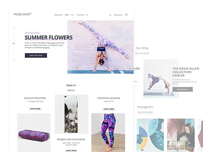 Yoga Shop design graphic design typography ui ux